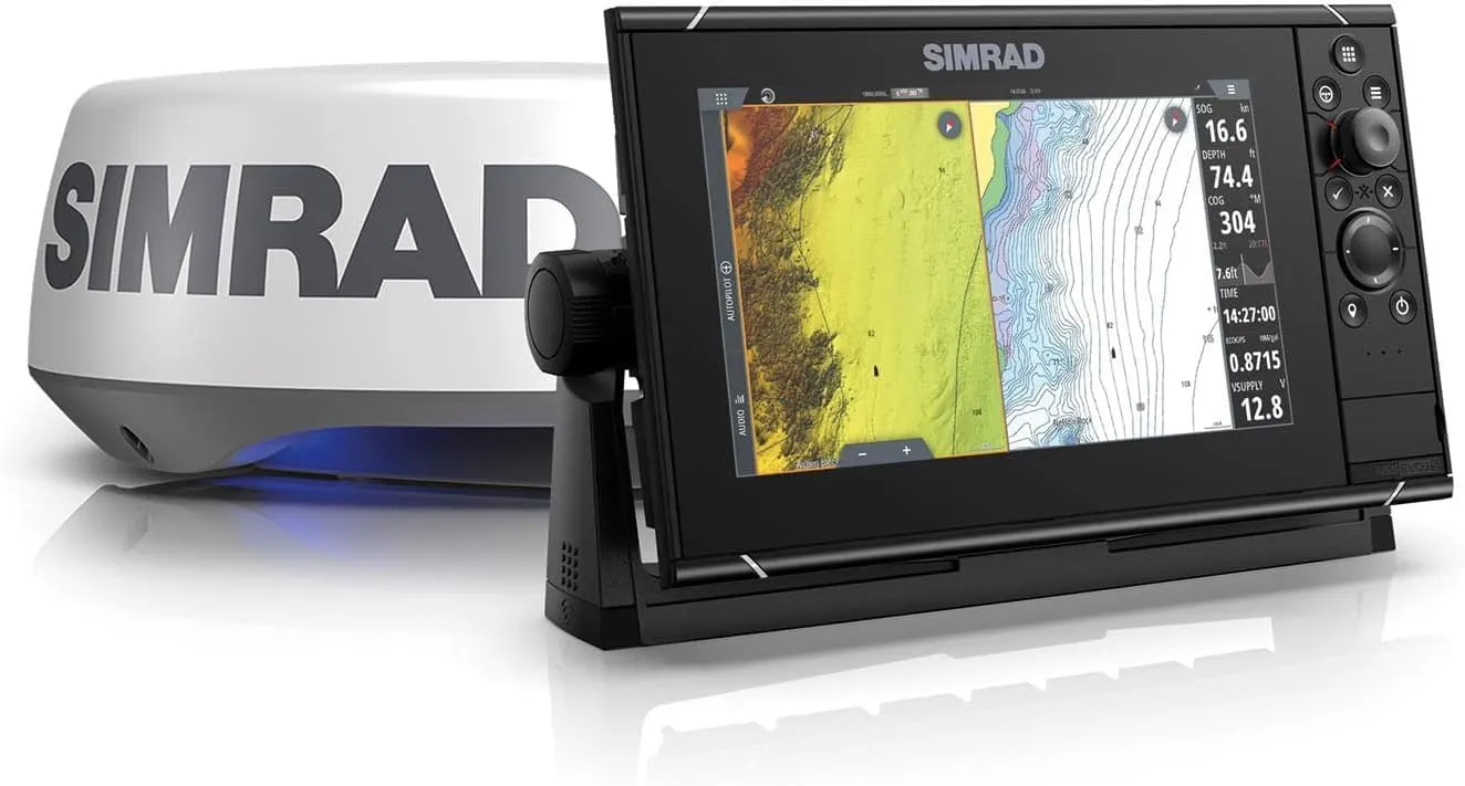 Simrad NSS Evo3S 9", 12" and 16" Multifunction Fish Finder Chartplotter with Preloaded C-MAP US Enhanced Charts