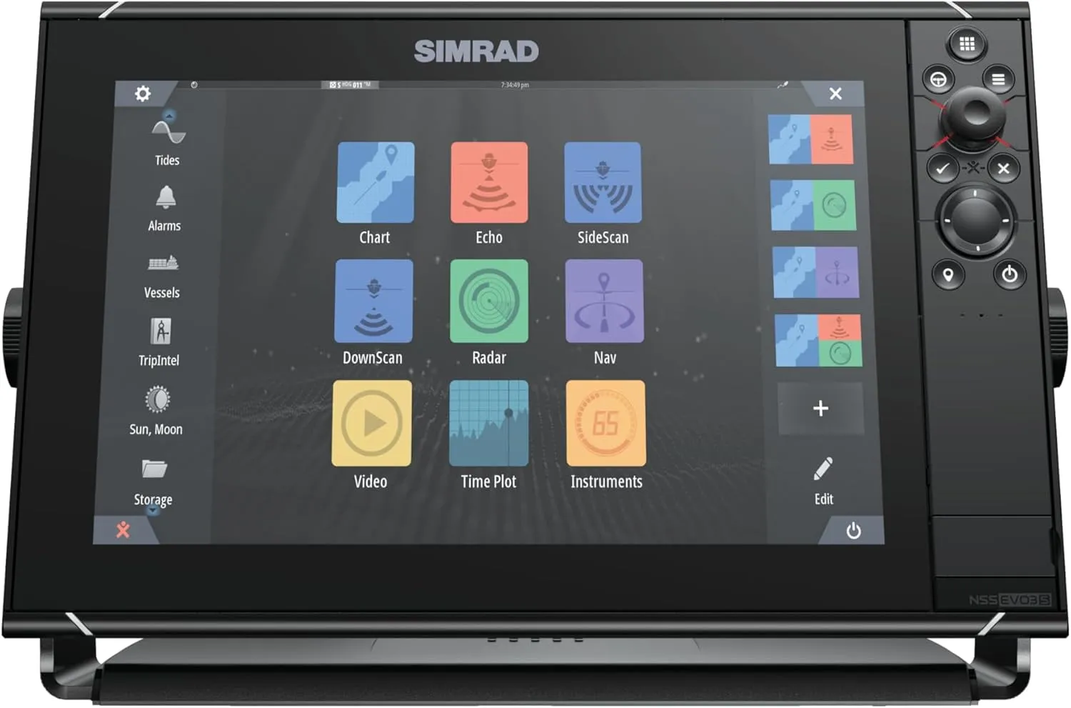 Simrad NSS12 Evo3S - 12-inch Multifunction Fish Finder Chartplotter with Preloaded C-MAP US Enhanced Charts