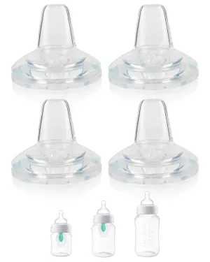 Sippy Cup Nipples for Philips Avent Anti-Colic Baby Bottles,Food Grade Silicone Sippy Spout，Variable Flow Soft Nipple，6m ,4-Count