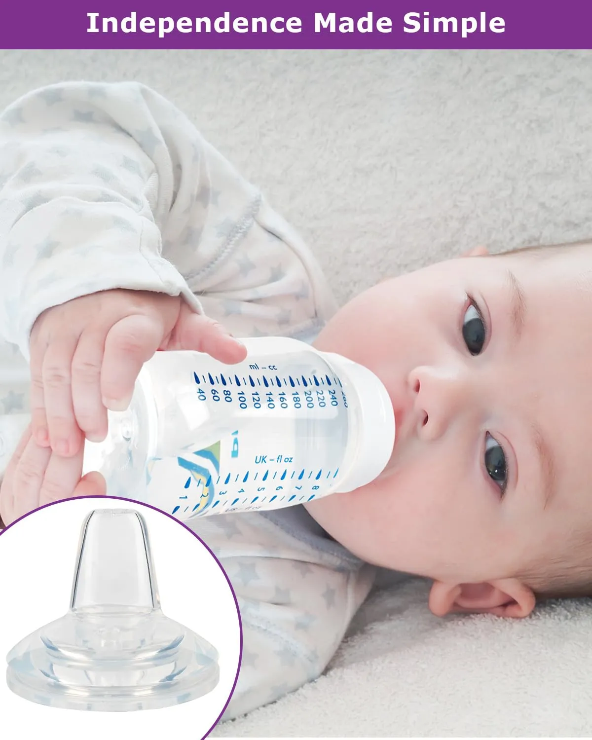 Sippy Cup Nipples for Philips Avent Anti-Colic Baby Bottles,Food Grade Silicone Sippy Spout，Variable Flow Soft Nipple，6m ,4-Count