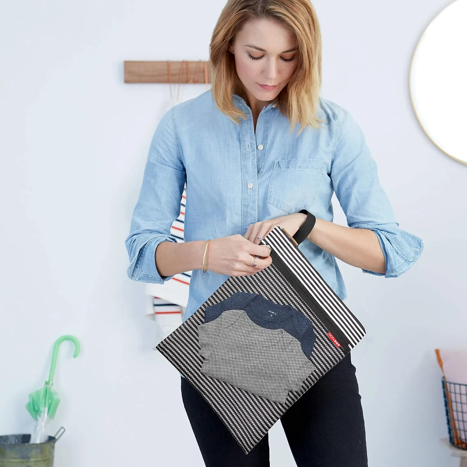 Skip Hop Baby Bottle Bag, Grab & Go, Chevron