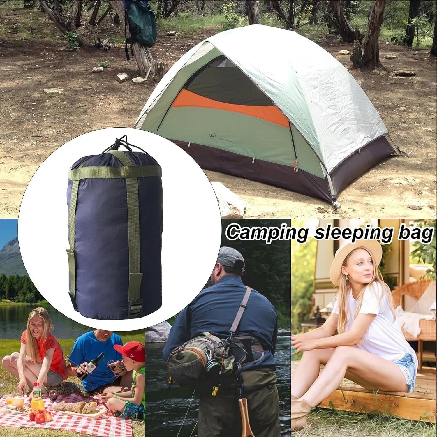 Sleeping Bag Storage - Multipurpose Compression Sack, Travel Storage Carrier | Lightweight Camping Storage Bag, Compression Sleeping Bag, Travel Cover