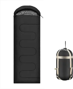 Sleeping Bag with Compression Sack Great for Outdoor Camping, Backpacking Portable Waterproof Compact Lightweight Comfort Fits Adults