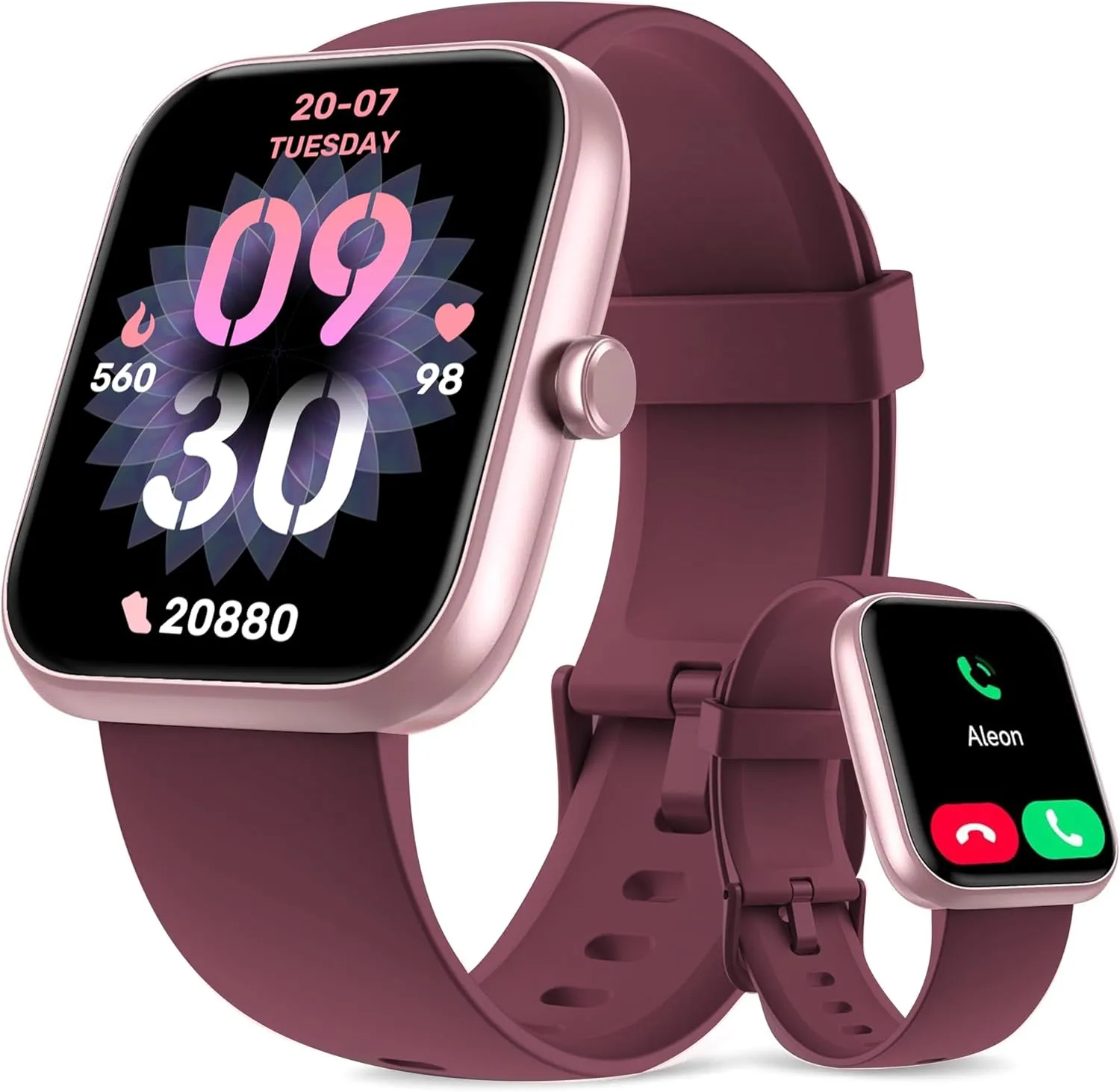 Smart Watch, 44mm Smartwatch Answer Make Calls, Alexa 1.83'' Fitness Watch, IP68 Waterproof Fitness Tracker Women Men, Heart Rate/Sleep Monitor, 100  Sports Pedometer Watch for Android & iOS Phone