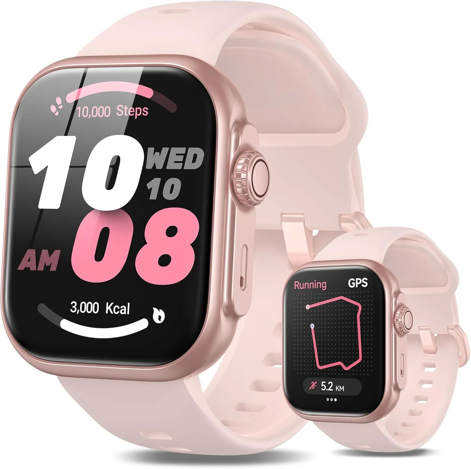 Smart Watch for Women [GPS, Alexa Built-in], 24/7 Heart Rate Monitor with HRV, SpO2/Stress/Sleep/Female Cycle Tracking, Calls & Messages, 3ATM Waterproof, 1.85'' Fitness Smart Watches for Android iOS