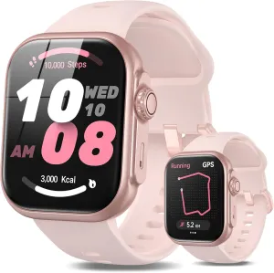 Smart Watch for Women [GPS, Alexa Built-in], 24/7 Heart Rate Monitor with HRV, SpO2/Stress/Sleep/Female Cycle Tracking, Calls & Messages, 3ATM Waterproof, 1.85'' Fitness Smart Watches for Android iOS