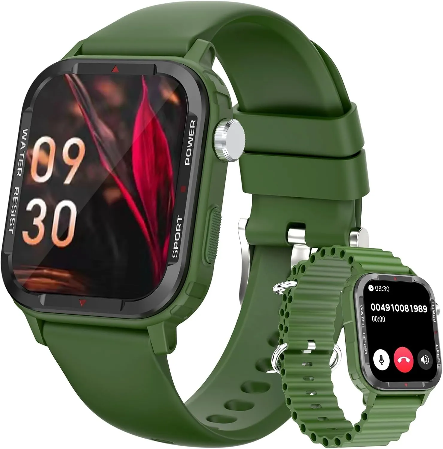 Smart Watches for Men (Answer/Make Call), Fitness Tracker with 123 Sport Modes, Heart Rate Monitor, Spo2, Step Counter, Sleep Tracker, IP68 Waterproof Sports Watch, Fitness Watch for iPhone ＆ Android