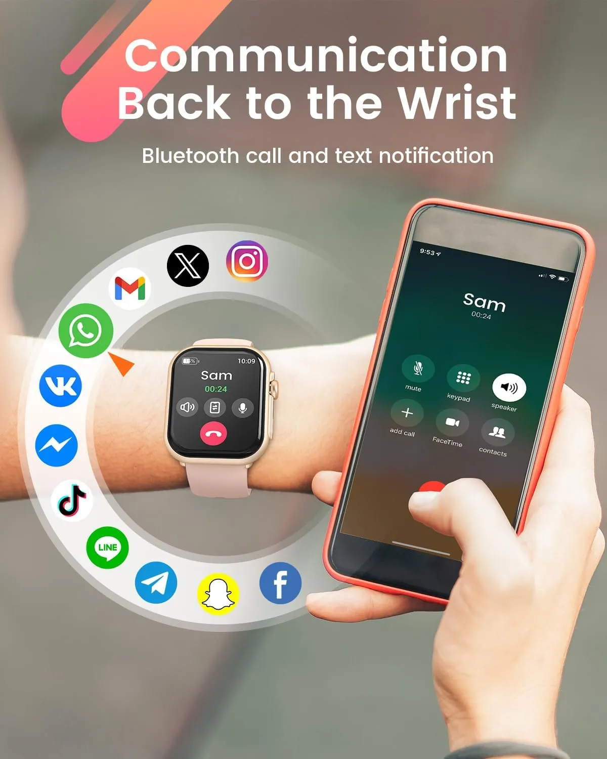 Smart Watches for Women Fitness Trackers: Smart watch with 1000mAh 100 Day Battery Life Bluetooth Call Heart Rate Blood Pressure SpO2 Sleep Monitor 120  Sports 5ATM Pedometer for iPhone Android Phones