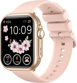 Smart Watches for Women Fitness Trackers: Smart watch with 1000mAh 100 Day Battery Life Bluetooth Call Heart Rate Blood Pressure SpO2 Sleep Monitor 120  Sports 5ATM Pedometer for iPhone Android Phones