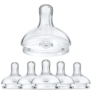 Smilo Anti-Colic Bottle Nipple, Slow Flow 2M , Stage 1 Suitable from 2 to 5 Months, Smooth Flow Anti-Colic (Pack of 6)
