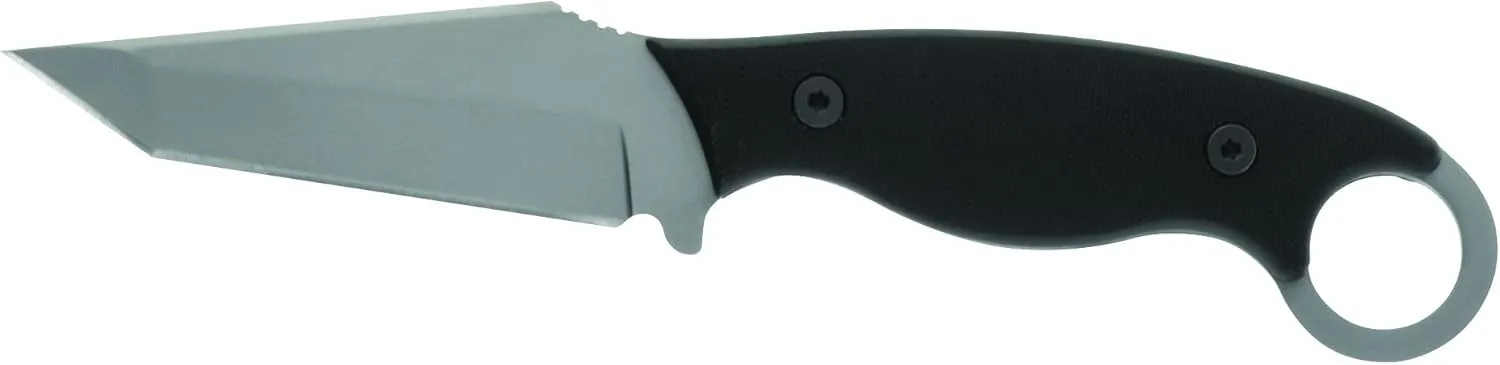 Smith & Wesson M&P Extreme Ops Karambit 8.5in S.S. Full Tang Fixed Blade Knife with 4in Tanto Point, G10 Handle and Finger Loop for Outdoor, Tactical, Survival and EDC,Black