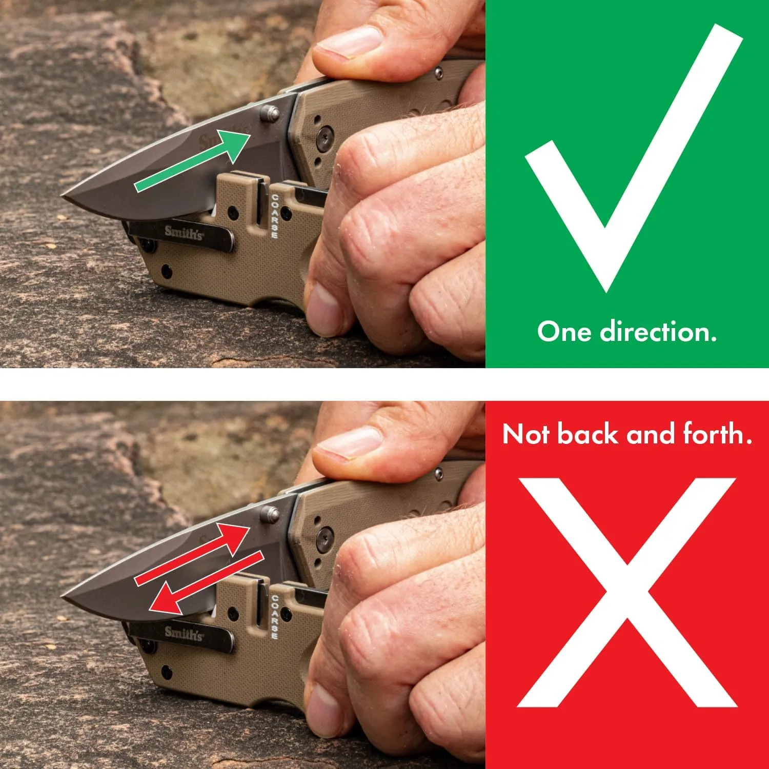 Smith’s Pocket Pal Tactical Knife Sharpener - 2 Stage Sharpener & Diamond Sharpening Rod - Pocket Clip - Outdoor Hunting Knife & Hook Sharpener - Compact & Lightweight
