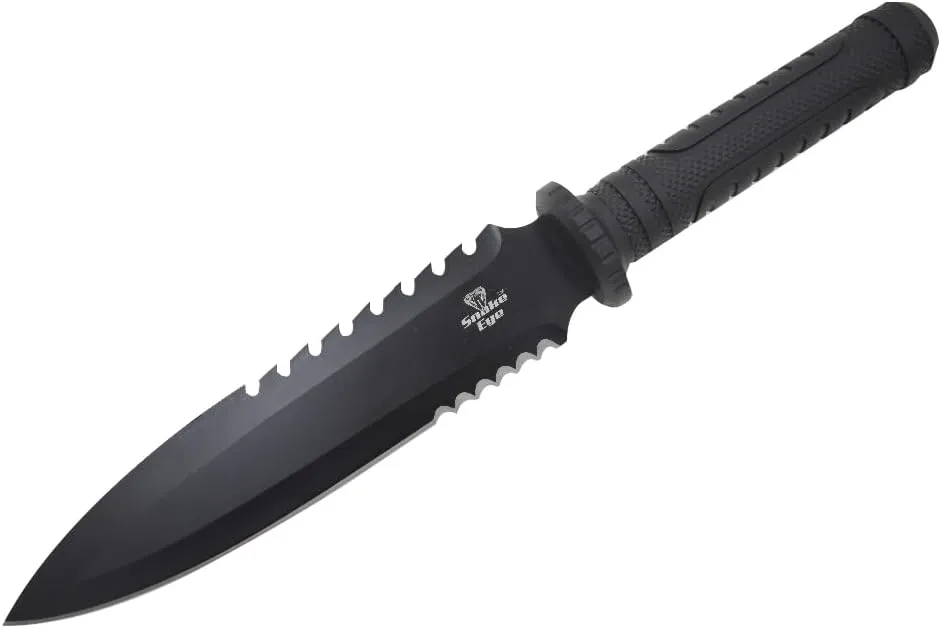 Snake Eye Tactical 15-Inches Fixed Blade Hunting Knife With Nylon Sheath (Black-1810-3)