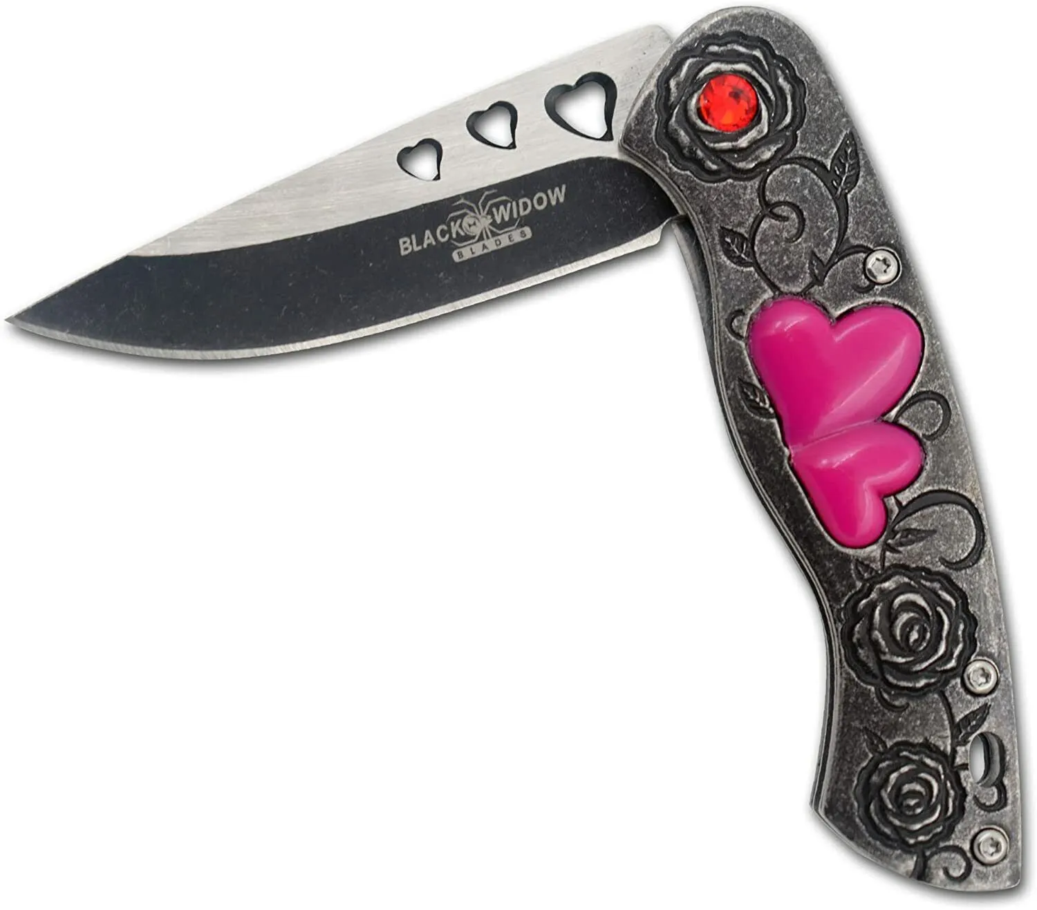 Snake Eye Tactical 7" Cupid Heart Ladies Valentines day Pocket Knife