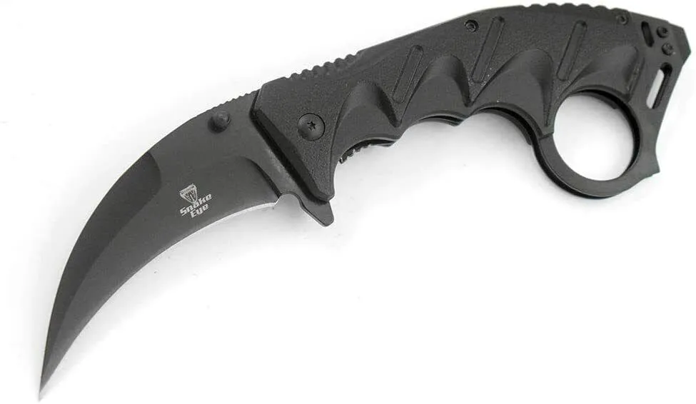 Snake Eye Tactical Everyday Carry Karambit Style Folding Knife
