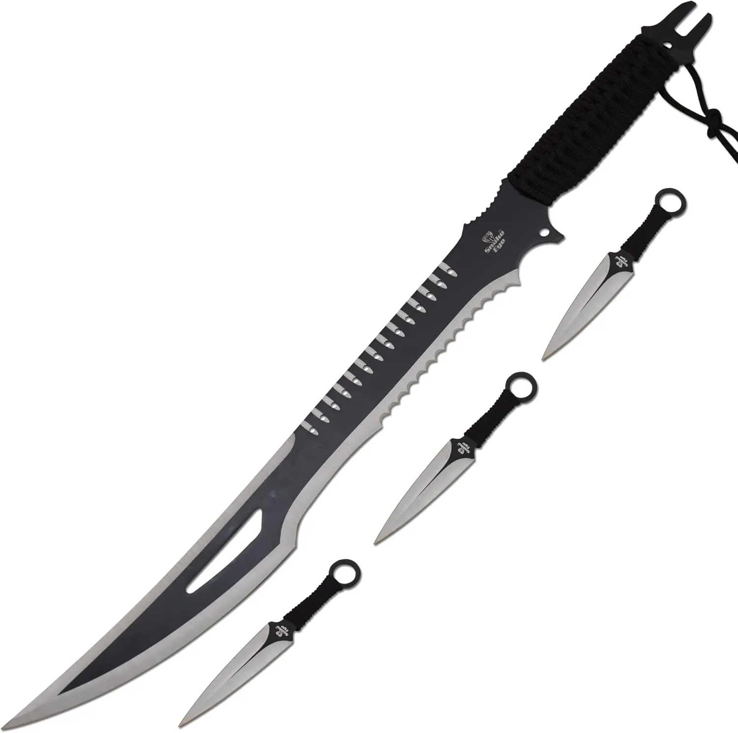 Snake Eye Tactical Fantasy-Machete Outdoors-Camping (Black)