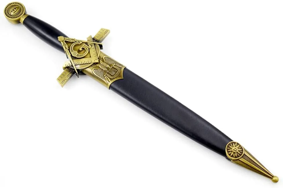 Snake Eye Tactical Fantasy Mason Knight Crusader Protected Hunting Knife (Brass-9214-2)