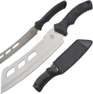 Snake Eye Tactical Fix Blade Rambo Style Survival Hunting Outdoor Knife with Nylon Sheath (Silver-1860)