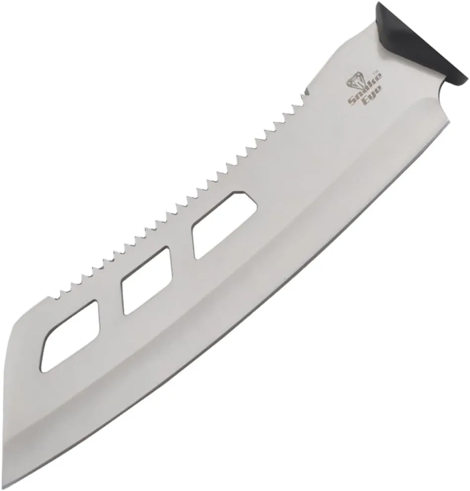 Snake Eye Tactical Fix Blade Rambo Style Survival Hunting Outdoor Knife with Nylon Sheath (Silver-1860)