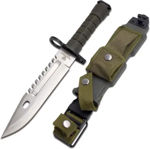 Snake Eye Tactical Fixed Blade Survival Knife, 13-Inch Overall (Silver)