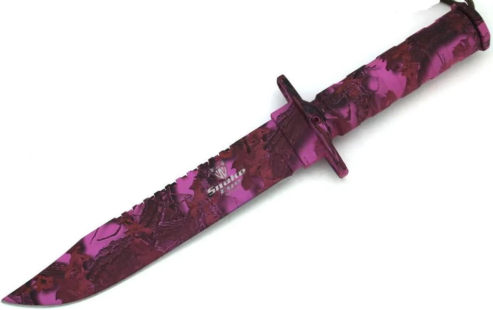 Snake Eye Tactical Full Tang Rescue Style Bowie Knife w/Sheath & Survival Kit Hunting Camping Fishing Outdoors Razor Sharp Blade