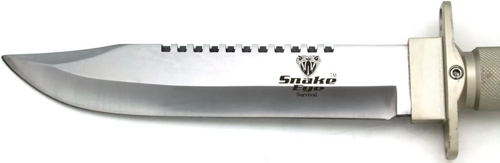 Snake Eye Tactical Full Tang Rescue Style Bowie Knife w/Sheath & Survival Kit Hunting Camping Fishing Outdoors Razor Sharp Blade