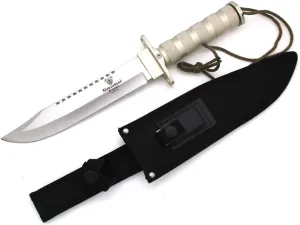 Snake Eye Tactical Full Tang Rescue Style Bowie Knife w/Sheath & Survival Kit Hunting Camping Fishing Outdoors Razor Sharp Blade