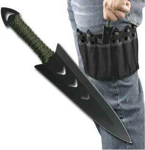 Snake Eye Tactical Throwing Knife Set 6 inch with Nylon Sheath 6PC Set