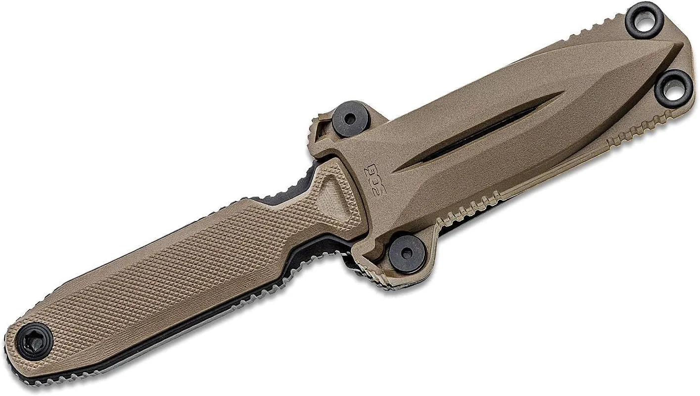 SOG Pentagon FX Covert Professional Fixed Blade Knife for Tactical Needs | Double-Edge CYRO S35VN Full-Tang Steel Blade