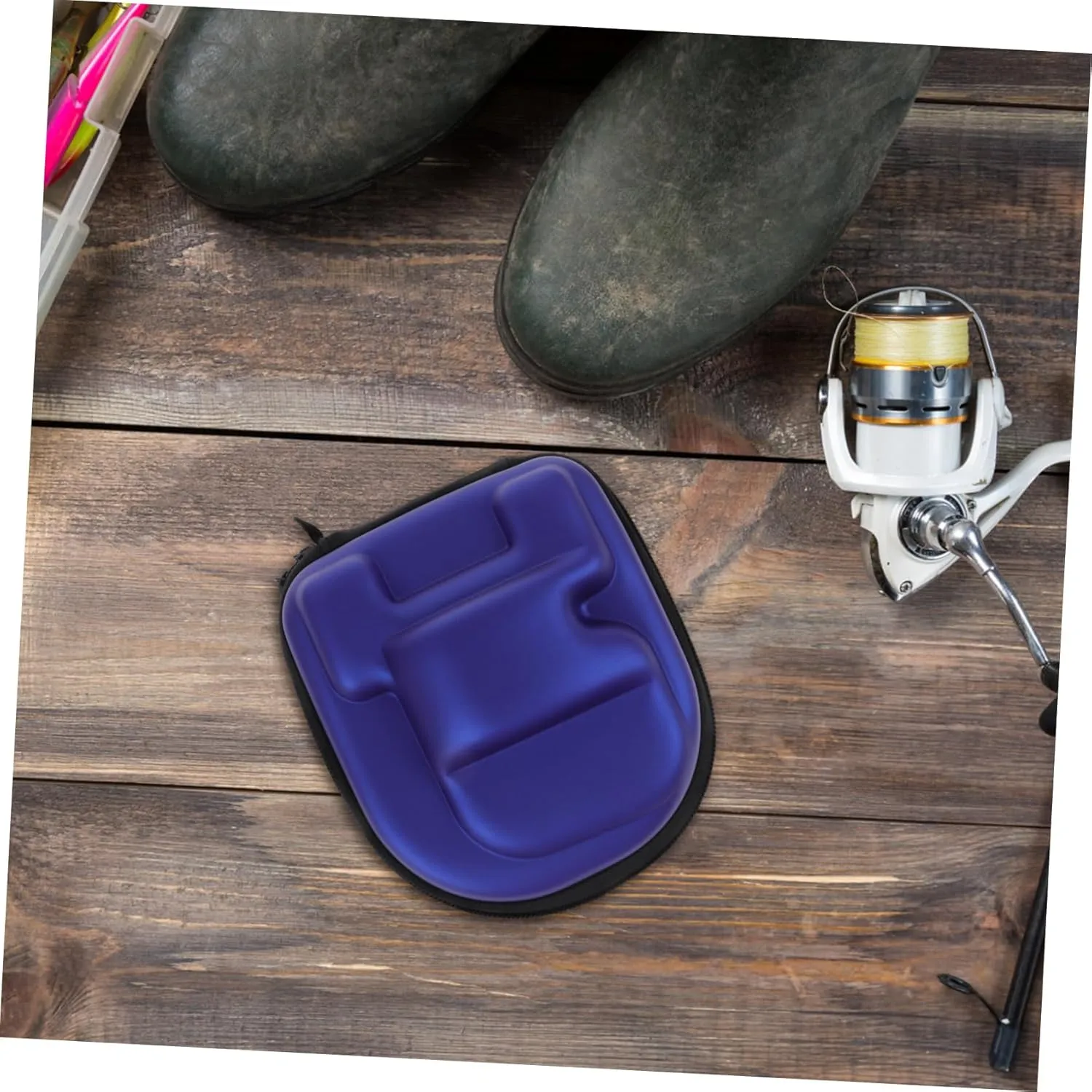 Sosoport Fishing Reel Bag Portable Scratch Reel Case Impact Resistant Pouch with Lightweight Design for Fishing Enthusiasts and Convenient Storage