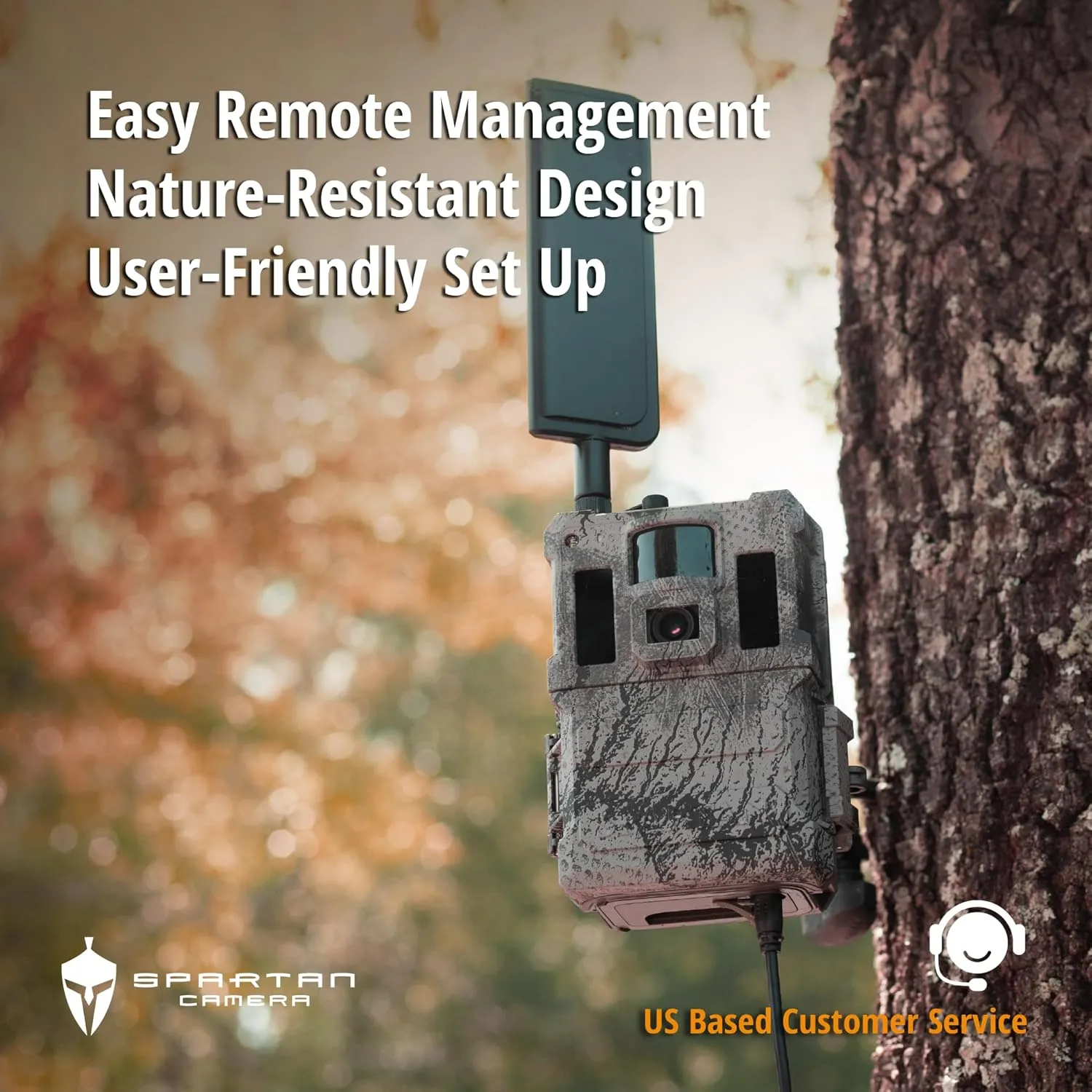 Spartan Camera GoLive2 4G LTE Trail Camera,Verizon Certified,96°FOV Wide-Angle,Live Stream,Anti-Theft GPS,On-Demand Image&Video Capture,Real-time Updates,Built-in Lithium,Spartan Areus camo