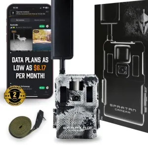 Spartan Camera GoLive2 4G LTE Trail Camera,Verizon Certified,96°FOV Wide-Angle,Live Stream,Anti-Theft GPS,On-Demand Image&Video Capture,Real-time Updates,Built-in Lithium,Spartan Areus camo
