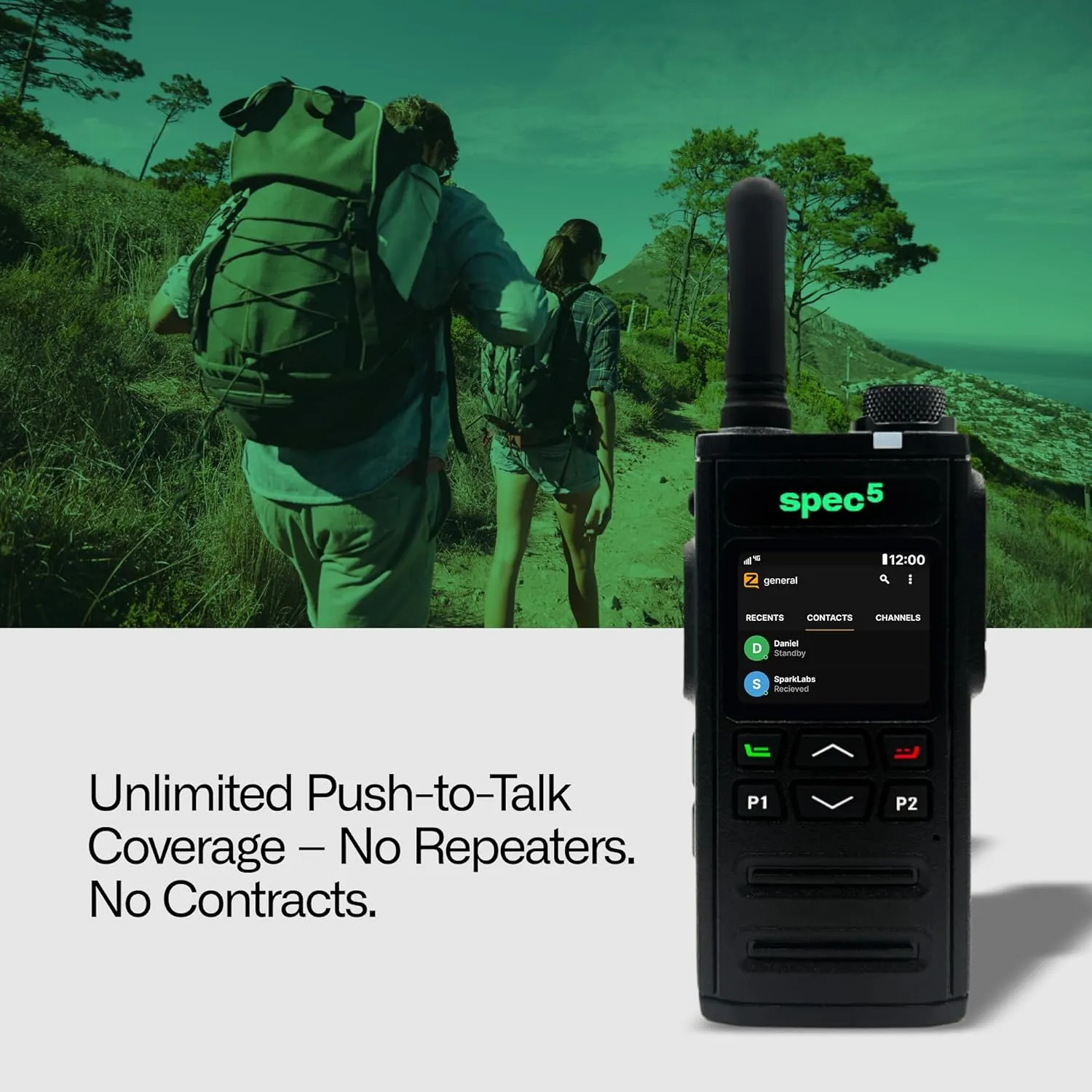 SpecFive Linx Push-to-Talk Radio – PoC Walkie Talkie with Zello App, 4G LTE   WiFi, GPS, Bluetooth, SIM Included – 24-Hour Standby, USB-C Charging, Android OS – Compact 2-Way Communication Device (2)