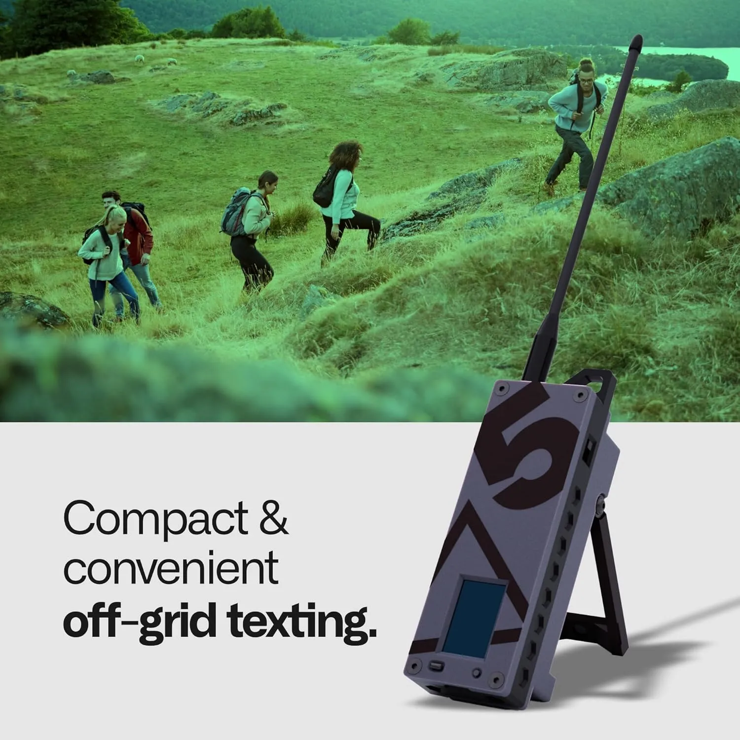 SpecFive Trekker Delta ATAK Meshtastic LoRa GPS Communicator – Long-Range Off-Grid Radio for Secure Messaging, No Cell Service Needed – Ideal for Emergency, Hiking, and Survival Use (Grey)