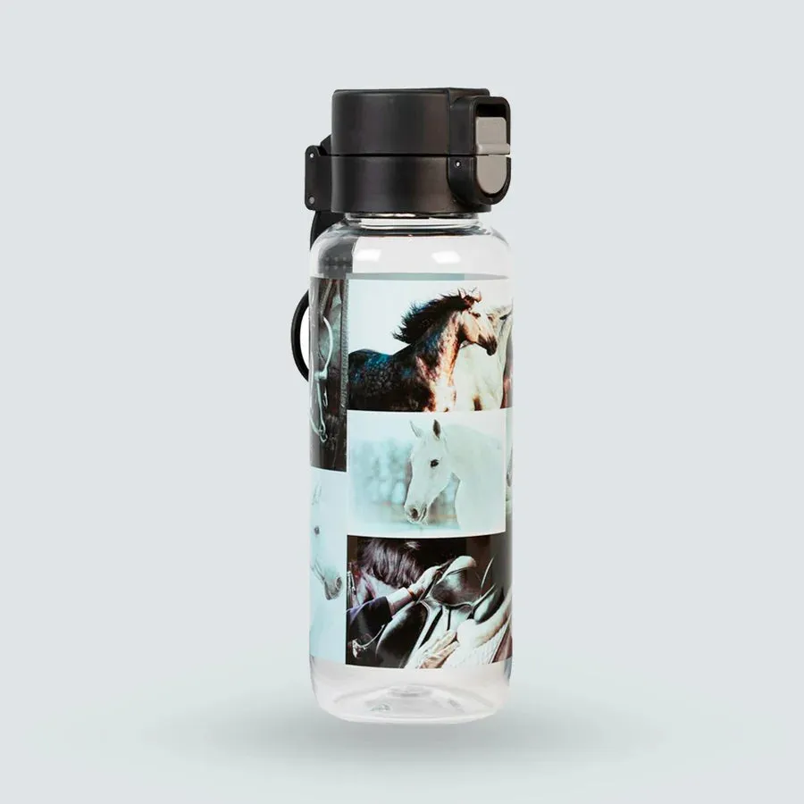 Spencil Big Water Bottle 650ml - Black and White Horses