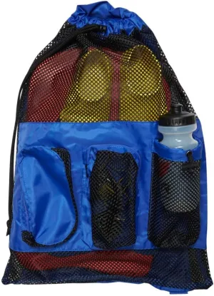 Sporti Swimming Equipment Bag Zipper Pocket, Mesh Drawstring Backpack, Drawstring Bags, Big Mesh Backpack for Workout Gear