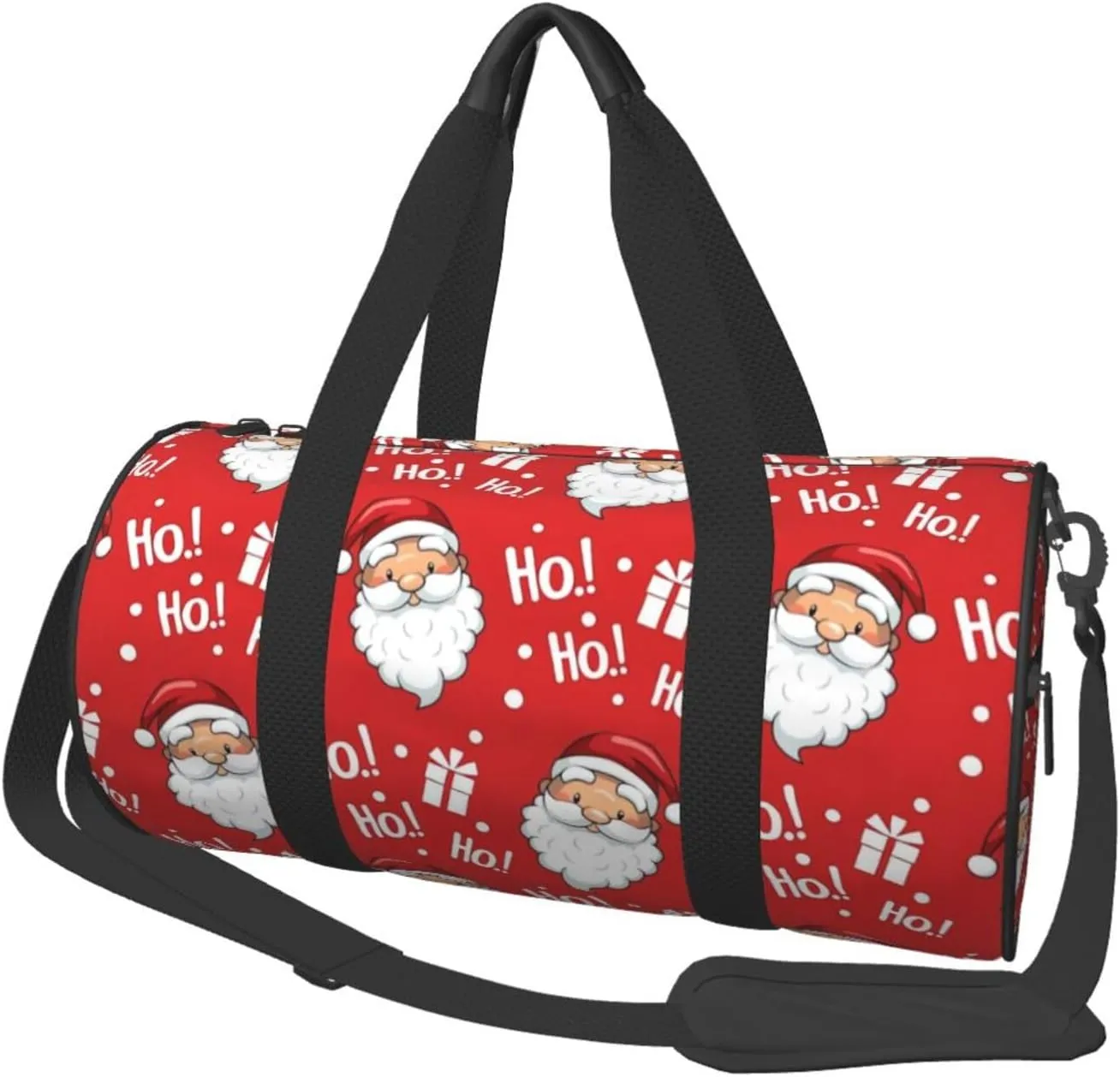 Sports Gym Duffle Bag Christmas Santa Foldable Lightweight Travel Bag
