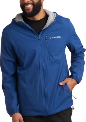Spyder Mens Windbreaker Jacket - Lightweight Wind & Water Resistant Rain Coat for Men, Hooded Rain Jacket Men for Travel Golf
