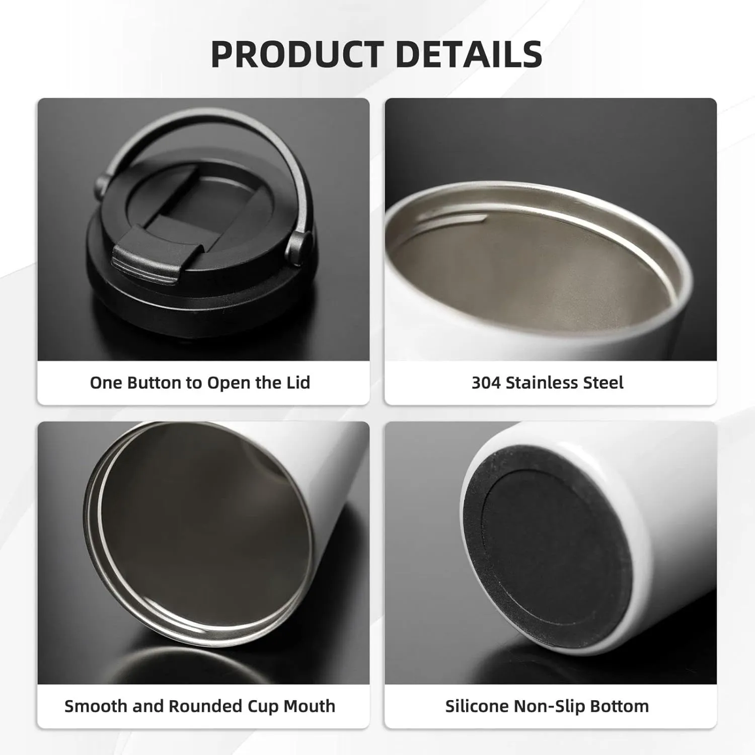 Stainless Steel Tumbler with Lid Insulated Tumbler Spring flower2 Coffee Mug for Travel Reusable Car Cup Double Wall Insulated Cup for Coffee