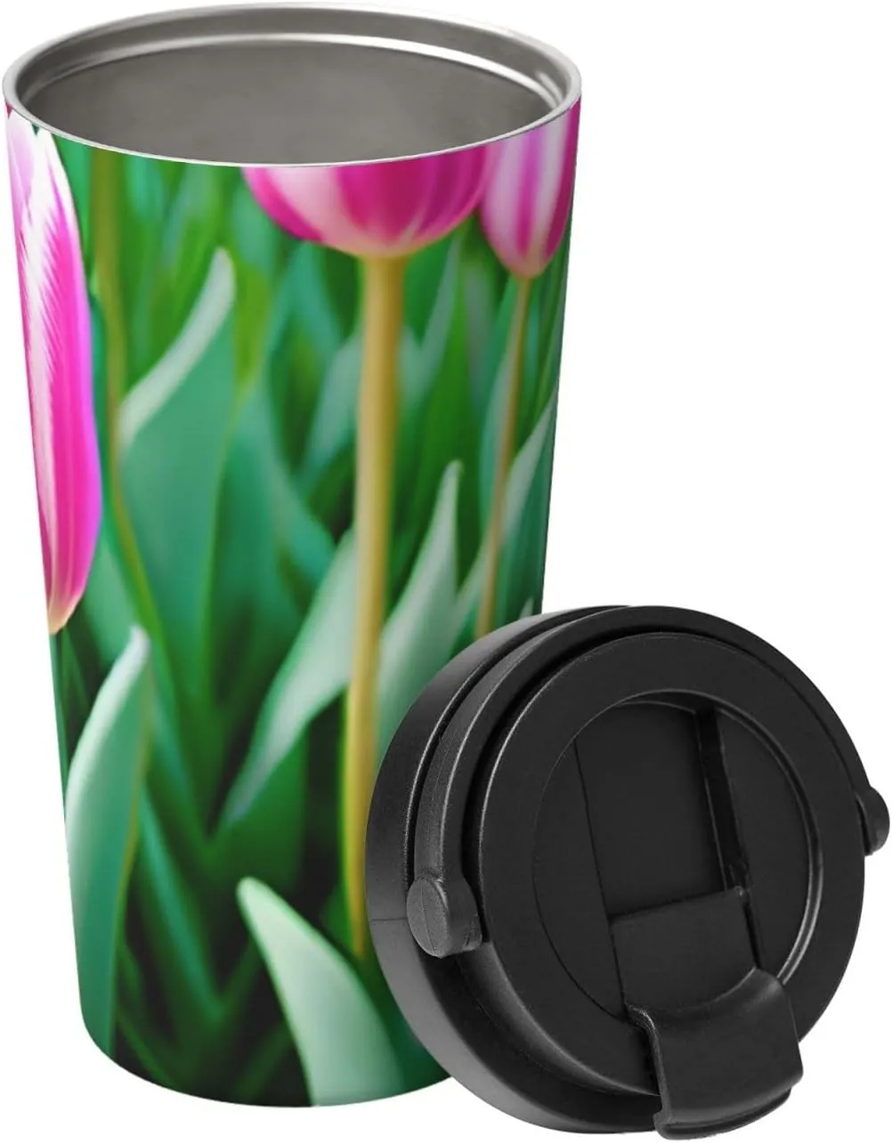 Stainless Steel Tumbler with Lid Insulated Tumbler Spring flower2 Coffee Mug for Travel Reusable Car Cup Double Wall Insulated Cup for Coffee