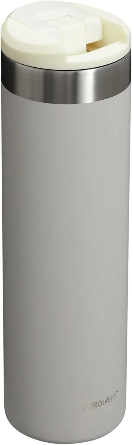 Stanley AeroLight Transit Bottle 20 oz | Locking Drink Through Lid | Leak Resistant Water Bottle or Coffee Travel Mug | Lightweight Insulated Stainless Steel | BPA-Free | Ash