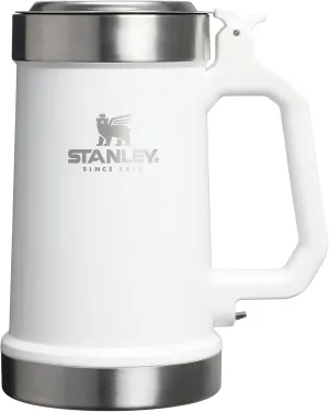 Stanley Classic Bottle Opener Beer Stein 24 oz | Flip Up Lid and Heavy Duty Handle with Built In Bottle Opener | Insulated Stainless Steel Beer Mug | BPA-Free | Black 2.0