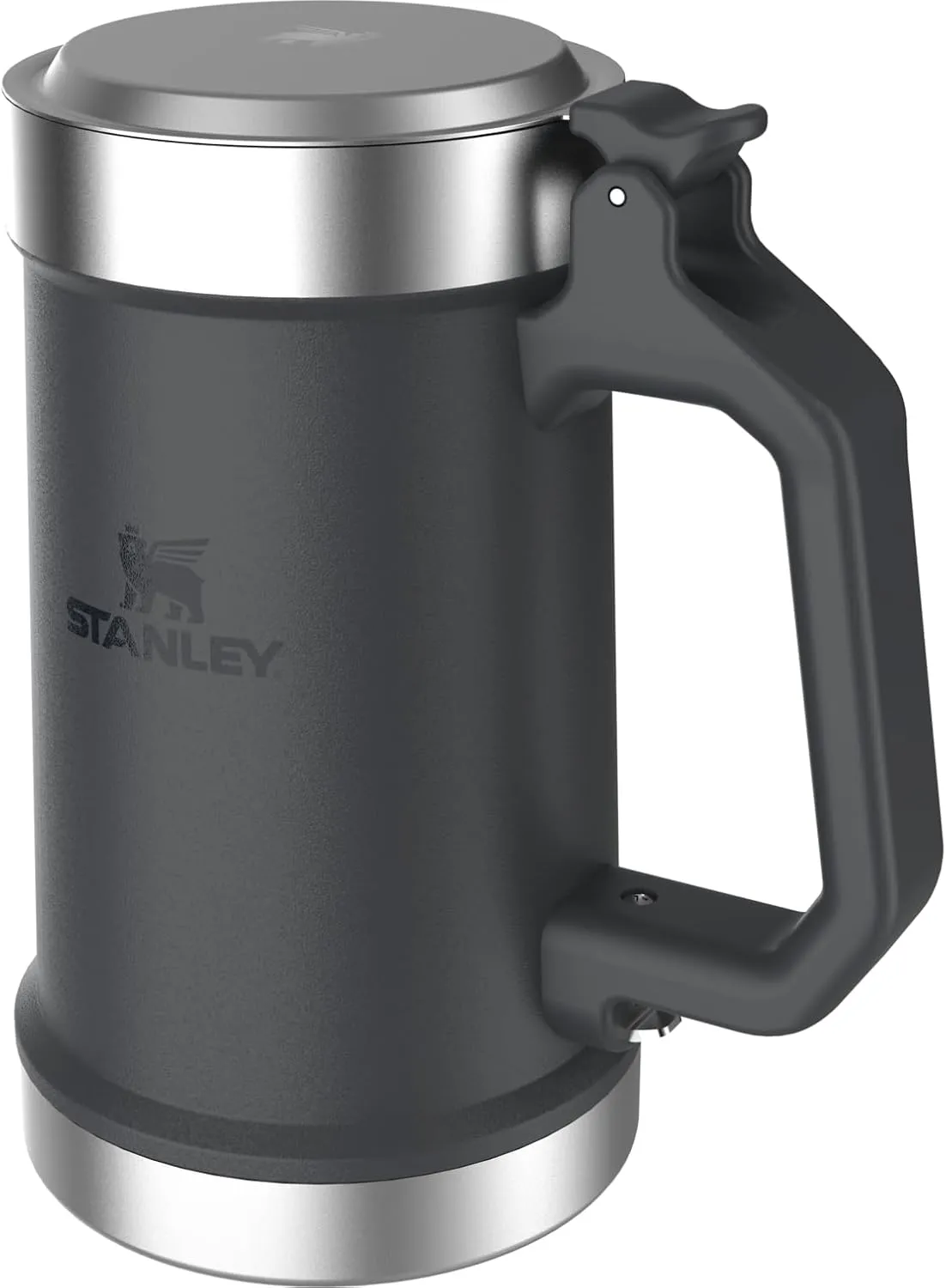 Stanley Classic Bottle Opener Beer Stein 24 oz | Flip Up Lid and Heavy Duty Handle with Built In Bottle Opener | Insulated Stainless Steel Beer Mug | BPA-Free | Cream Gloss