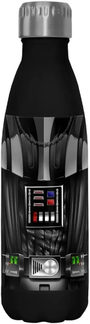 Star Wars Vader Front 17 oz Stainless Steel Water Bottle, 17 Ounce, Multicolored (STRW6737-95815800)