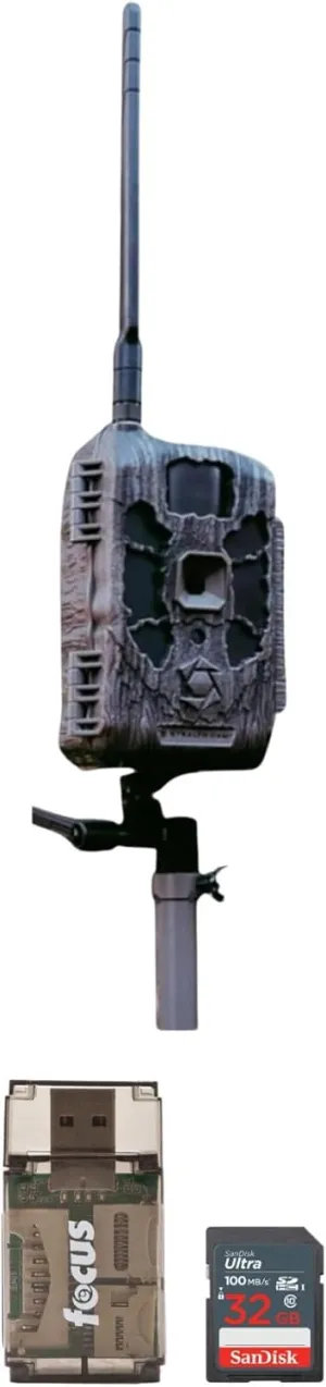 Stealth Cam DECEPTOR MAX 2.0 Dual-Core Cellular Trail Camera (Brown) Bundle with 32 GB Memory Card and Card Reader