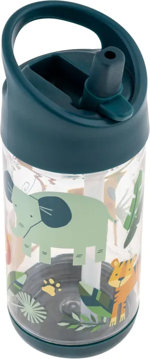 Stephen Joseph, Kids Flip Top Water Bottle, 10 oz Tritan BPA Free, Water Bottle for Girls & Boys, Back to School Flip Top Bottle, Blue Zoo