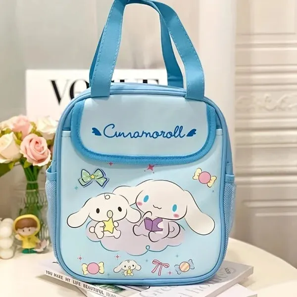Stitch Sanrio Kuromi Insulated Tote Lunch Bag - Reusable & Foldable Canvas