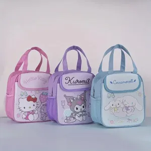Stitch Sanrio Kuromi Insulated Tote Lunch Bag - Reusable & Foldable Canvas