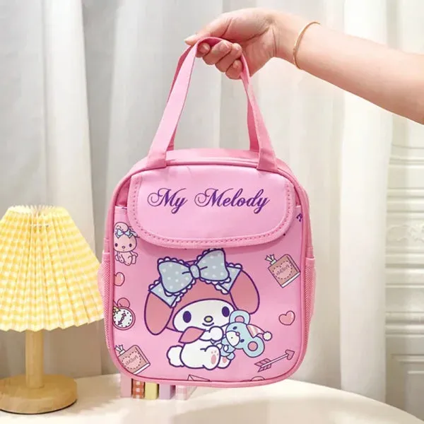 Stitch Sanrio Kuromi Insulated Tote Lunch Bag - Reusable & Foldable Canvas