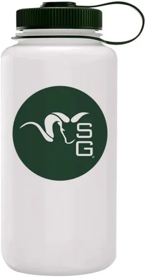 Stone Glacier Ram Nalgene 32 oz Wide Mouth Water Bottle, BPA-Free, Dishwasher-Safe, Made in USA (60120-GN-32oz)